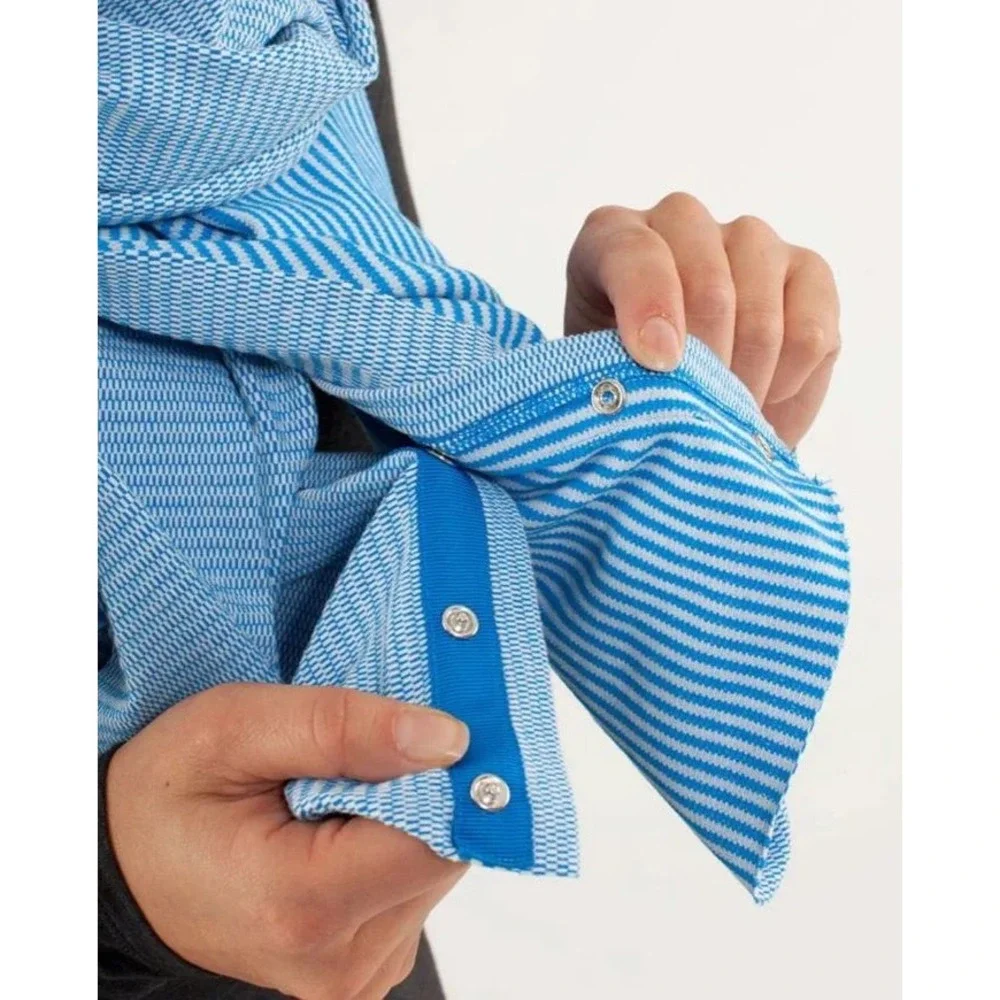 Lululemon Vinyasa Scarf Womens OS Light Blue Excellent Adjustable Snap Button